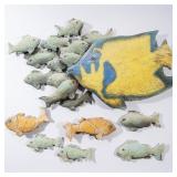 CERAMIC TROPICAL FISH WALL HANG