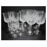 CUT CRYSTAL GLASS WINE GLASSES