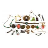 VINTAGE COSTUME JEWELRY GROUP