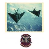 F117A STEALTH PATCH & PHOTO SIGNED BY PILOTS