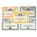 STOCK CERTIFICATES: RONSON ART METAL WORKS (5)