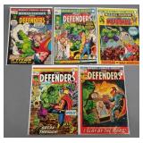 (5) DEFENDERS Marvel Comics 1971-72