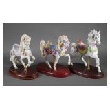 (3) LENOX CAROUSEL HORSES