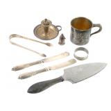 ANTIQUE STERLING SILVER ITEMS.