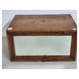 Antique Wood Box w/ Mirror