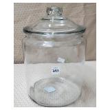 13 3/8" H Vtg Large Glass Jar