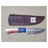 8" L Damascus Bowie Hunting Knife