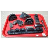 Lot of Assorted Coal Carved Collectibles