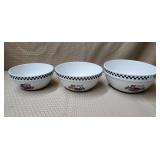 2002 Gibson Set of 3 Nascar Mixing Bowls