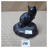 3 7/8" H Cart Carved Coal Statue