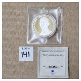 American Mint President Barack Obama Silver Plated