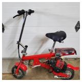 Gas Powered Red Mini Bike