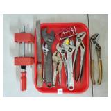 Adjustable Wrenches, Vise, Assorted Tools