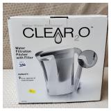 Clear2o Water Filtration Pitcher w/ Filter, NIB