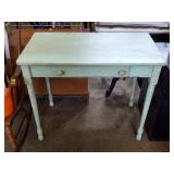 Green Painted Desk w/ Drawer