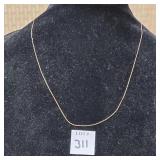 18" Long 14k Gold Chain Necklace