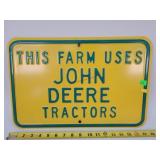 Metal 12x18 John Deere Tractor Sign