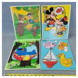 4- Vintage Playskool Kids Puzzles