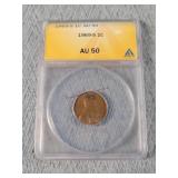 1969 S Graded Cent- AU50