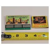 2- Vintage Oliver Cletrac Matchbooks