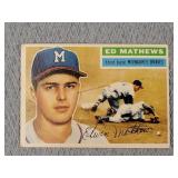 Topps 1956 Ed Mathews Baseball Card