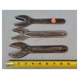 3- Vintage #2 Alligator Wrenches