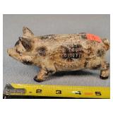 PA Foundry Cast Iron Pig Bank