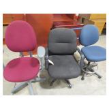 Lot - (3) Rolling Office Chairs