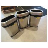 Lot - (3) SS Trash Bins