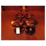 Lot - (2) Pairs of 35lb Dumbbells