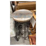 WOOD & METAL PLANT STAND 13" X 29"