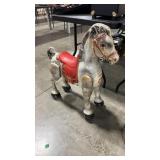 VINTAGE MOBO MECHANICAL METAL RIDING HORSE