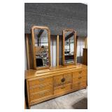 THOMASVILLE 9-DRAWER DRESSER W/ 2 MIRRORS