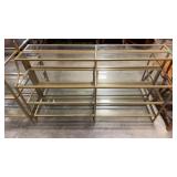 4-TIER GLASS & METAL DISPLAY SHELF 59" X 15" X 32"