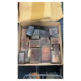 21 COPPER ENGRAVED PRINT BLOCKS