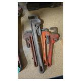 4 PIPE WRENCHES