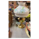 ALADDIN BRASS LAMP W/ GLOBE & CHIMNEY