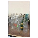 LARGE GROUP OF BOTTLES -MILK & OTHERS