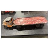 ANTIQUE HUBLEY TRUCK & TRAILER 19" X 5" X 4"