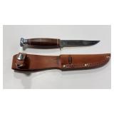 KA-BAR KNIFE W/ LEATHER SHEATH