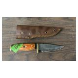 DAMASCUS KNIFE & SHEATH