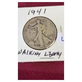 1941 WALKING LIBERTY SILVER HALF DOLLAR