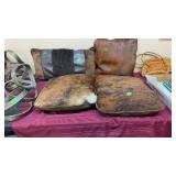 3 STEER HIDE PILLOWS & DECORATIVE PILLOW