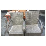 2 MATCHING WICKER PATIO CHAIRS