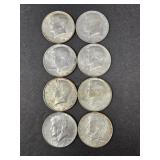 8 - 40% SILVER KENNEDY HALVES