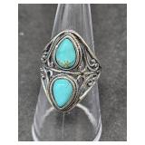 .925 TURQUOISE RING SZ 6