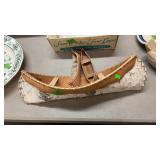 BIRCH BARK DECORATIVE CANOES