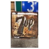 RUSTIC METAL 7-UP SIGN 26" X 26"