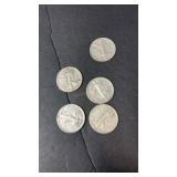 5-90% SILVER WALKING LIBERTY HALF DOLLARS