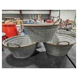 3 - GALVANIZED TUBS